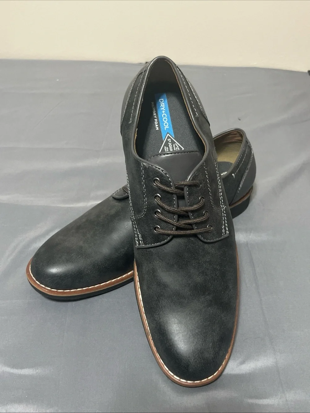 St. John's Bay Oliver Oxford Men's Dress Gray Shoes Size 10 M